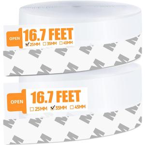 33.5 Ft Weather Stripping Door Seal Strip, Silicone Tape for Draft Stopper, Self Adhesive Shower Door Bottom Seal and Insulation Strip for Door Frame, Windows and Glass Gaps (Transparent, 25+35mm)