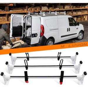 MELIPRON Cargo Van Roof Ladder Rack Fit for RAM ProMaster City 2015-2024 3 Crossbars