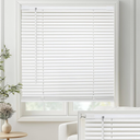MYshade No-Drill Cordless Horizontal Mini Blinds – 35" W x 48" H Tool-Free Inside Mount Window Blinds with 1" Vinyl Slats, Light Filtering & Privacy, Child & Pet Safe, White