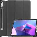 Smart Case for Lenovo Tab P11 Pro Gen 2 Case 11.2'', Ratesell Lightweight Trifold Stand Smart Multi-Angle Stand Cover Case for Lenovo Xiaoxin Pad Pro 2022 /Tab P11 Pro 2022 Black