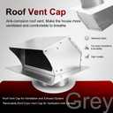 8 Inch Dryer Roof Vent, Stainless Steel Roof Exhaust Vent Cap with Backdraft Damper, Weatherproof Removable Rooftop Vent Cover for Dryer Vent, Bathroom Exhaust Fan and Attic Ventilation, Silver