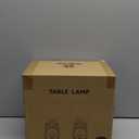 LEDIARY 18.72" Black LED Lantern Flickering Flame Table Lamps for Bedrooms Set of 2, Small Farmhouse Rustic End Table Lamps, Halloween Decorative Lantern Bedside Lamps for Living Room