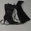 Dsevht Women's Stiletto Black Knee High Boots Sexy Pointed Toe Boot Fashion Trendy High Heel Boots Zipper Black 7,5, Black