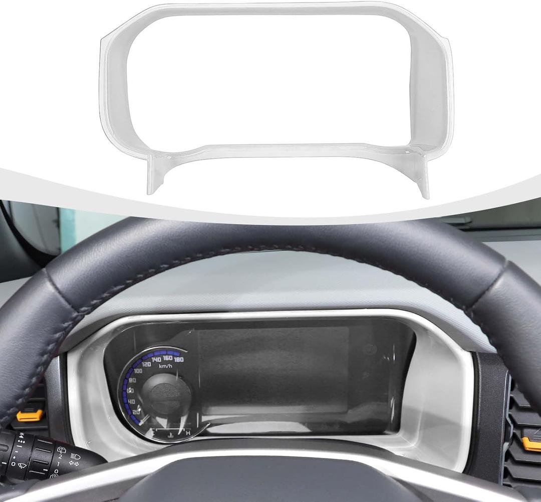 RAZPOY for Bronco Dashboard Panel Trim, Center Control Dash Board Cover Compatible with 2021-2024 Ford Bronco Interior Accessories, White (Not for 2025 Bronco, Not for Sport)