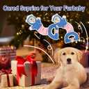 Dog Squeak Toys Interactive Pet Toy with Crinkle Paper Pull Chew Toys for Small Medium Large DogsBlue