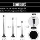 Denique Iron Taper Candle Holder Set of 3, Black Candlestick Holders 19.317 14 Heightening Decorative Candle Stand Set for Wedding, Dining Table, Home Decoration (Black)