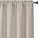 Aiyufeng Faux Linen Texture Curtains for Living Room 63 Inch Length 2 Panels, Airy Soft Farmhouse Country Natural Drapes, Light Filtering Window Curtains for Bedroom Kitchen，42x63 Inch, 2PCS