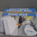 Mattress Vacuum Bag for Moving, Vacuum Seal Mattress Bag for Memory Foam or Inner Spring Mattresses, Compression and Storage for Returns, Leakproof Valve and Double Zip Seal (King) (Clear)