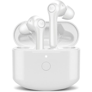 Monster Verse True Wireless Earbuds with Charging Case, Bluetooth 5.0 in-Ear Stereo Headphones, Built-in Mic for Clear Calls, USB-C Quick Charge (White)