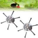 6 Inch Weed Eater Blades,2Pcs Steel Wire Grass Trimmer Head6 Inches Steel Wire Grass Trimmer Head for Electric Battery Powered Cordless String Trimmer 6 Blade*2