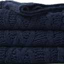 Battilo Navy BlueThrow Blanket for Couch, 51"x67", Chenille Knit Throw Blanket, Super Soft Warm Blanket, Decorative Christmas Textured Throw Blanket for Bed, Living Room