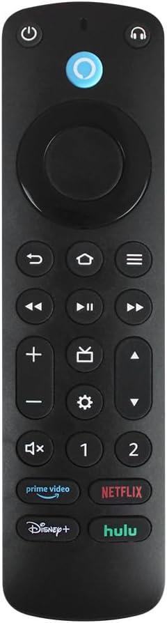 Voice Remote Control with Streaming App Buttons, Compatible with TV Stick, TV Cube, Insignia/Toshiba/Pioneer TVs