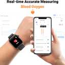 COCO Bluetooth Comfortable Health Monitoring Smartwatch for Seniors  Heart Rate, Body Temperature, Blood Oxygen, Activity Tracking, Medication Reminder, SOS Emergency PERS, Gift