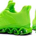 Mens Running Shoes Breathable Mesh Blade Walking Shoes Slip on Tennis Sneakers Fashion Non Slip Work Sport Gym Cross Trainer, Green. 47 Size