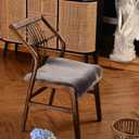 Square Fur Sheepskin Chair Cover Seat Cushion Pad Super Soft Area Rugs for Living Bedroom Sofa 18" x 18" (18" x 18" (Pack of 1), Shearling Dark Gray)