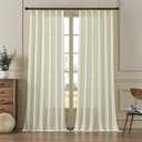 MASWOND Pinch Pleated Linen Sheer Curtains 84 Inch Length 2 Panels for Living Room Bedroom Semi Sheer Window Curtain Boho Neutral Back Tab Pinch Pleat Drape Easy Hanging Via Hooks Linen W38xL84