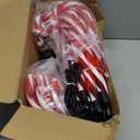 IDEAALS 24-Pack Solar Christmas Candy Cane Lights, Solar Pathway Lights Waterproof, Christmas Decorations Outdoor with 8 Modes for Party Patio Garden Lawn Yard Decor