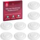 Nurse & Nourish Breast Pump Membrane Replacement - Silicone Diaphragm & Backflow Protector Inserts for Spectra S1 S2 9+ & Maymom Ameda MYA - Closed System Pump Replacement Parts - 8 Pack, Silicone