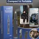 Nose Hair Trimmer for Men, Painless 3 in 1 Grooming Kit for Nose, Ear, Eyebrow & Body Hair, Rechargeable No Pull No Snag Trimming with 3 Waterproof Replacement Heads, Easy Cleansing