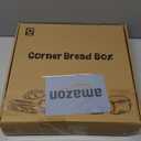 Bamboo Corner Bread Box for Kitchen Counter, 2 Tier Bread Keeper Wooden Round, Farmhouse Bread Storage Bin for Kitchen Countertop, Counter Organizer for Bread, Cup, Fruit, Spice, Snack