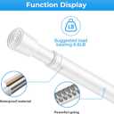 4PCS Tension Curtain Rod 33 to 59 Inch,White Short Curtain Rods No Drilling,Loaded Expandable Spring Curtain Rods for Windows Kitchen,Closet,Cupboard,Door,Bookshelf