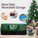 Christmas Tree Storage Bag,Fits Up 8 Ft Tall Artificial Trees,600D Oxford Material,Heavy Duty Tree Bag,Dampproof Storage Bag with Durable Reinforced Handles & Dual Zipper&Transparent Pocket (8FT green&black)