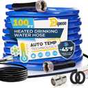 100FT Heated Water Hose for Rv,Heated Drinking Water Hose Antifreeze to -45F,Great Rv Accessories for Campers,Livestock,Agriculture,Lead and BPA Free