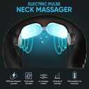 Electric Neck Massager with Heat - 10 Modes & 16 Levels, Portable for Travel, Perfect for Relaxation, Black