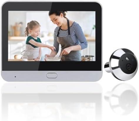 Digital Door Peephole, Digital LCD Security Camera 1080P with 4.3 inch Monitor, 120 Degree Peephole Viewer, IR NightVision, Motion Detection, Type C