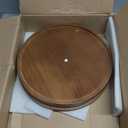 SANYOUNG Small Round Side Table with Charging Station for Small Spaces, 3-Tier Solid Wood End Table, Compact Sofa Table Bedside Tables for Living Room, Bedroom, Apartment, Natural