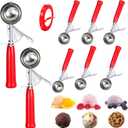 LemonRoad 6 Sets Cookie Scoops for Baking Gifts Sets Include Stainless Steel Ice Cream Scoops, Greeting Cards, Ribbons, Bags for Christmas Stocking Stuffers Cooking Gifts(Wrench)