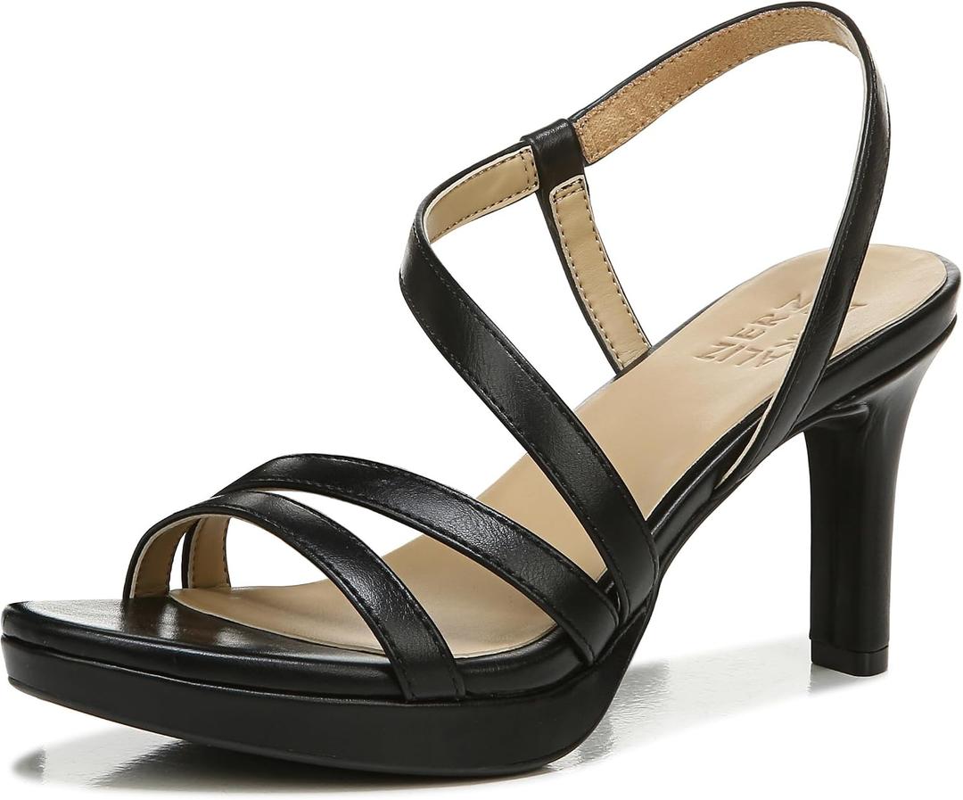 Naturalizer Women’s Brenta Heeled Sandal (Black, M)