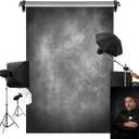 Kate 5x7ft Gray Texture Backdrop Gray Purple Abstract Portrait Headshot Backgrounds for Photoshoot, Photo Video Studio Prop (Grey)