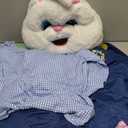 Morph Easter Bunny Costume Adult Rabbit Mascot Dungarees Suit for Easter Costumes Celebrations and Events