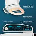BidetMate 2000 Series Electric Bidet Toilet Seat with Unlimited Heated Water, Side Controls, Deodorizer, Warm Air Dryer - Self-Cleaning - Elongated Electric Bidet Attachment for Toilets