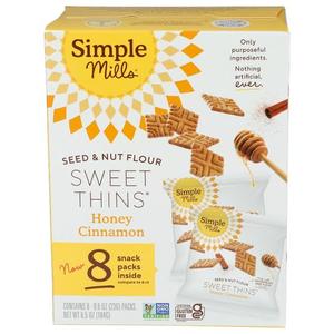 Simple Mills Cookies Sweet Thins Honey Cinnamon 6.5 oz (Pack of 4). BBD 11/09/2025