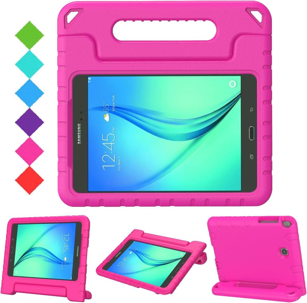 BMOUO Kids Case for Galaxy Tab A 8.0 (2015) SM-T350 - Shockproof Light Weight Handle Stand Kids Case for Galaxy Tab A 8.0-inch 2015 Tablet - Rose