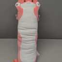 Cute Cat Plush Pillow, Pink Long Kitten Plushie - Soft Kawaii Cat Stuffed Toy for Kids (70cm/27.5inch)