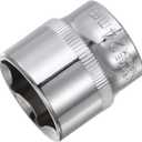 2 x HARFINGTON 6-Point Socket 3/8" Drive 24mm Deep 32mm/1.26" Length 45# Steel Metric Square Drive Sockets Polishing Chromed Sockets for Car Repair Mechanical Maintenance Home Use