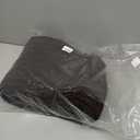 Battilo Dark Brown Throw Blanket for Couch, 51"x67" Soft Chenille Knit Throw Blanket for Home Decor, Soft Cozy Blanket, Decorative Chocolate Brown Blanket for Bed, Living Room