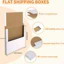 HORLIMER 25 Pack 12.8x12.8x1 Self-Sealing Shipping Boxes, Vinyl Record Mailer Cardboard Box for Mailing, Packaging, Moving Storage