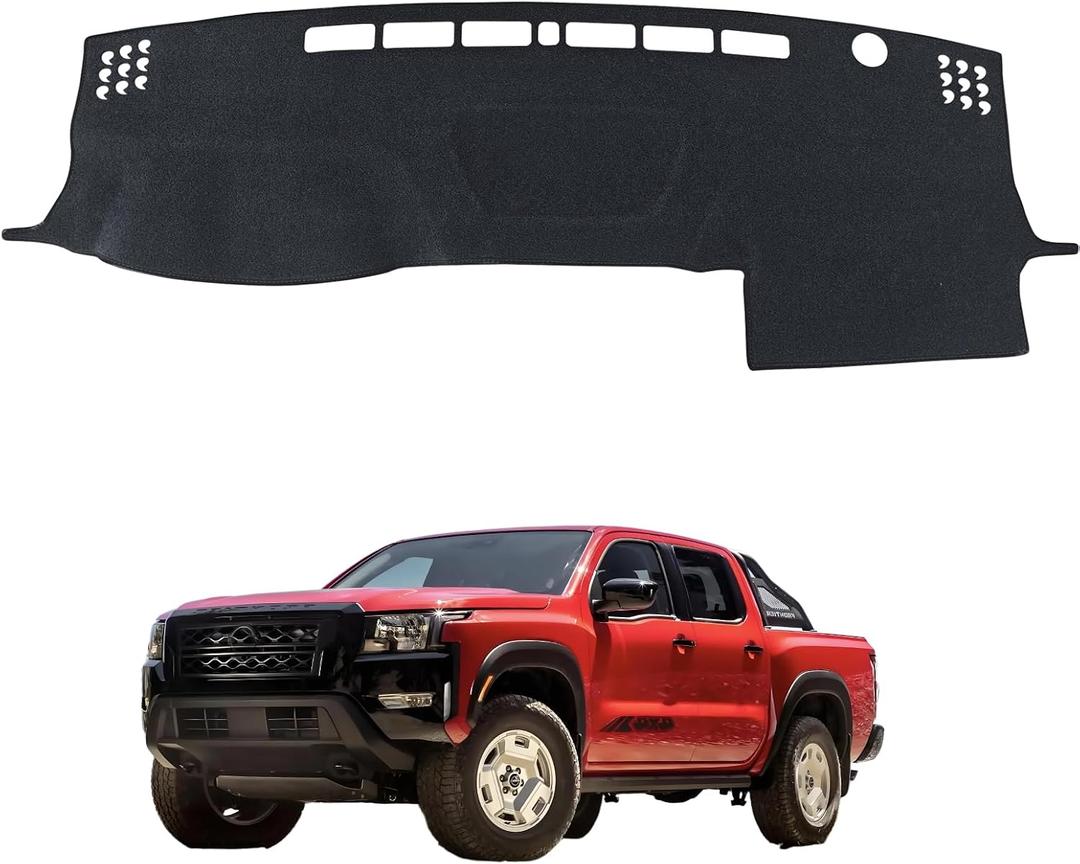 Dash Cover Mat Pad for Nissan Frontier 2022 2023 2024 2025 Custom Fit Accessories Dashboard Cover Mat Non-Slip Protector Sunshade Anti-Glare