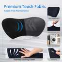 Lumbar Support Pillow for Office Chair - Lumbar Pillow for Car - Ergonomic Lumbar Support Pillow for Car Automotive Seat Cushions, Pure Black