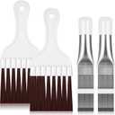 Boao Air Conditioner Condenser Fin Comb, Fin Cleaning Brush Air Conditioner Coil Cleaner Refrigerator Coil Cleaning Whisk Brush Evaporator Radiator Repair Tool(4 Pieces)