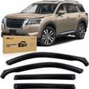 Nilight in-Channel Window Visors for Pathfinder 2022 2023 2024 2025(Not fit Rock Creek/SL), Original Rain Guards, Window Deflectors-4PCS
