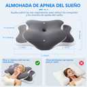 Ergo Pillow for Sleep Apnea, Neck Pain, and Snoring Relief | Cervical Neck Pillow for Neck Pain Relief & Side Sleeper | Orthopedic Memory Foam with Ergonomic Neck Support, Gray, Standard