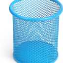 Tamaki Pen Holder Cup for Desk, Wire Mesh Pencil Cup Holder for Desk Office Pen Organizer (Blue)