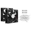 24V DC 120mm 4.72inch High-Speed Moisture-Proof IP44 Exhaust Muffin Cooling Fan-3000RPM Cooling Solution for Humid Environment 2-Pack