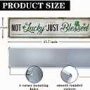 St Patricks Day Wall Decor, Retro Tin Metal Sign, Not Lucky Just Blessed Sign, Vintage Farmhouse Wall Decor, Rustic Irish Metal Plaque, Meaningful Housewarming Gift, 15.8x4 Inches