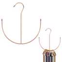 ZEDODIER Belt Hangers, Belt Rack 2 Pack Closet Accessories Organizers, Closet Organizer Hook Rack for Belt, Ties, Scarves, Camisoles, Hats, Bras, Shoes, Rose Gold